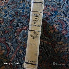 Libro antico "Il conte di Montecristo" di Dumas