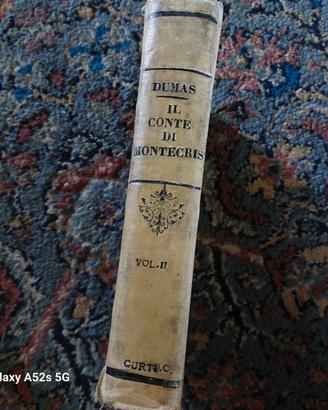 Libro antico "Il conte di Montecristo" di Dumas