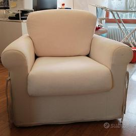 Poltrona in tessuto sfoderabile