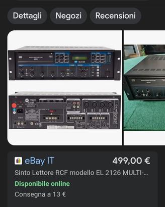 amplificatore multi uso RCF 