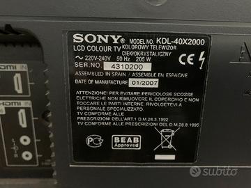 Tv sony bravia 40 pollici