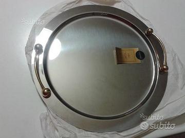 vassoi tondi metallo, oro, argento