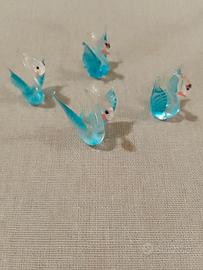 famiglia di cigno arte di Murano 
