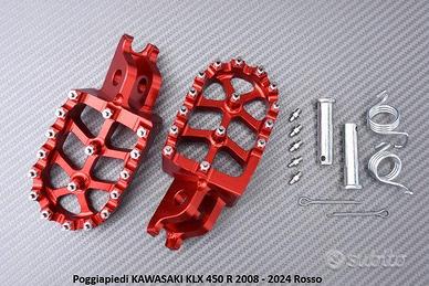 Poggiapiedi KAWASAKI KLX 450 R 2008 - 2024 Rosso