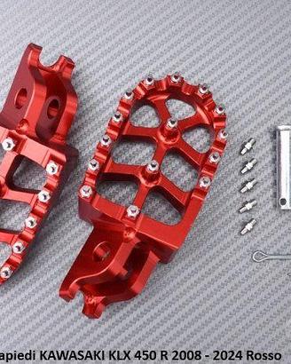 Poggiapiedi KAWASAKI KLX 450 R 2008 - 2024 Rosso