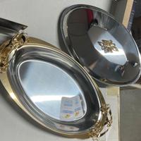 Vassoio+Coperchio Creazioni MSB inox 18/10 oro24KT