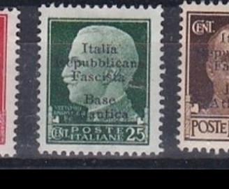 5 Francobolli base atlantica perfetti 