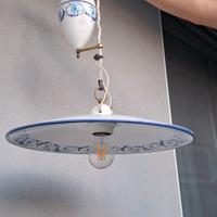 Lampadario in ceramica dipinta mano-Aldo Bernardi