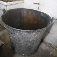 Paiolo originale da malga in rame diametro 77 cm x