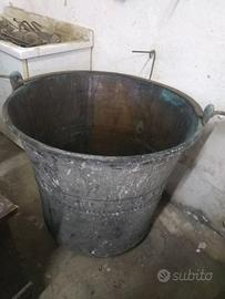Paiolo originale da malga in rame diametro 77 cm x
