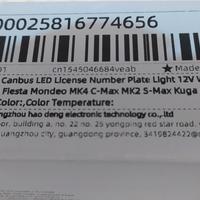 luci led per targa per tutti i modelli ford