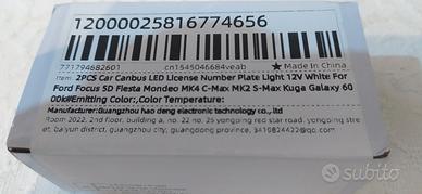 luci led per targa per tutti i modelli ford