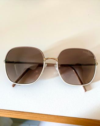 Occhiali da sole Prada beige e bianchi