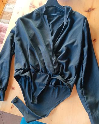 body camicia nera donna XL
