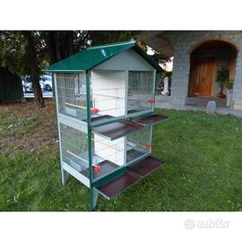 gabbia a batteria 4 posti con tetto n.15