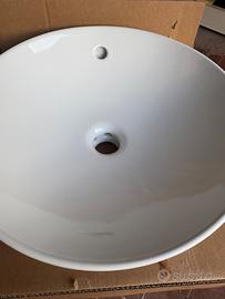 Lavabo tondo in appoggio in ceramica