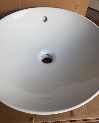 Lavabo tondo in appoggio in ceramica