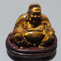 statuetta Buddha in occhio di tigre