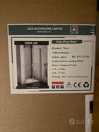 Porta doccia 70 cm  2 porticine