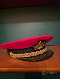cappello fs ferrovie capostazione rosso