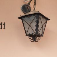 lampione ferro battuto da muro 