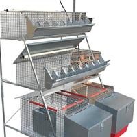 Gabbia per conigli a 3 piani