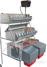 Gabbia per conigli a 3 piani
