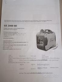Generatore di corrente MOSA GE 2000 MI KW.3,2