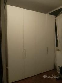 Armadio 4ante frassino bianco interno rovere