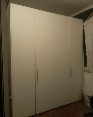 Armadio 4ante frassino bianco interno rovere