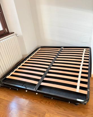 Rete letto matrimoniale in doghe