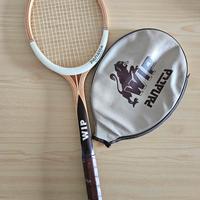 racchetta in legno vintage 