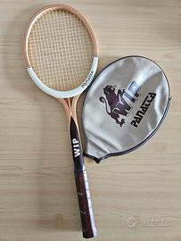 racchetta in legno vintage 