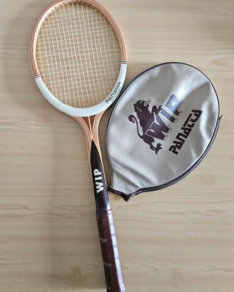 racchetta in legno vintage 