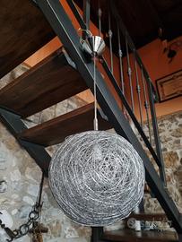 Lampadario moderno argentato