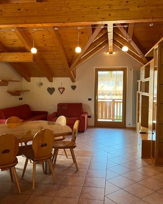 Attico in Legno ad Andalo, di fronte alle piste