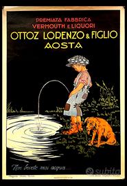ottoz vermouth Torino Aosta stampa vintage  spot 