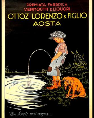 ottoz vermouth Torino Aosta stampa vintage  spot 