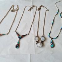 4 collana con pendente turchese pietra di luna 