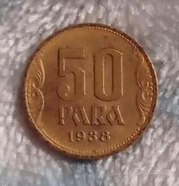 Moneta da 50 Para del 1938 Jugoslavia 