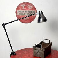 Lampada industriale vintage da tavolo Seminara '50