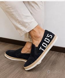 Tod’s Slip on taglia 43 blu camoscio