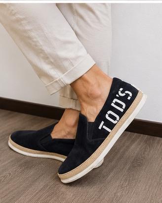 Tod’s Slip on taglia 43 blu camoscio