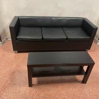 Divano ecopelle nero