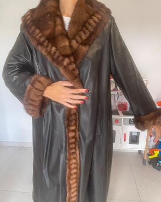 Cappotto pelle e pelliccia