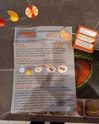 Dinosauri - gioco da tavolo e 2 marionette XL