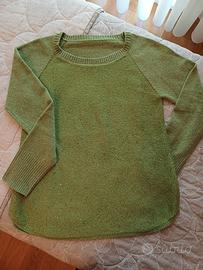 maglione verde brillante