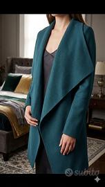 Cappotto soprabito verde taglia unica