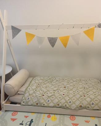Letto montessori tenda teepee 70x140
