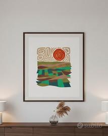 serigrafia originale anni 70 - sogg. Campagna